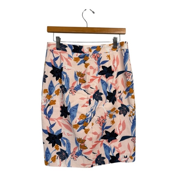 NWT J.Crew Floral Pencil Skirt Pink Blue – Multicolor Garden Print Size 2 Artsy - Picture 3 of 13